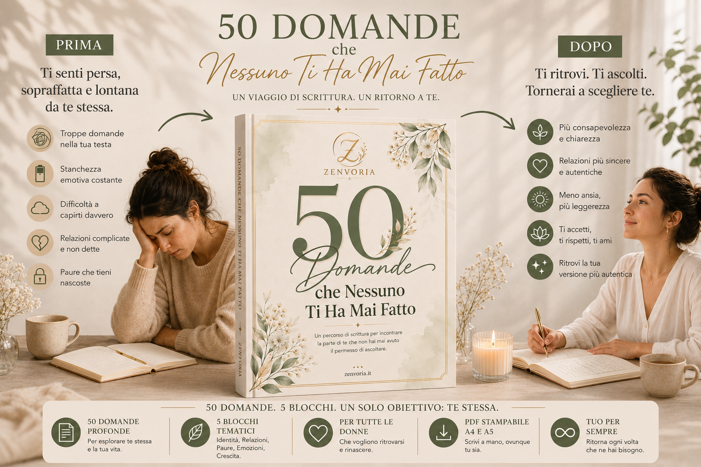 50 Domande che Nessuno Ti Ha Mai Fatto | Diario di Scrittura e Riflessione