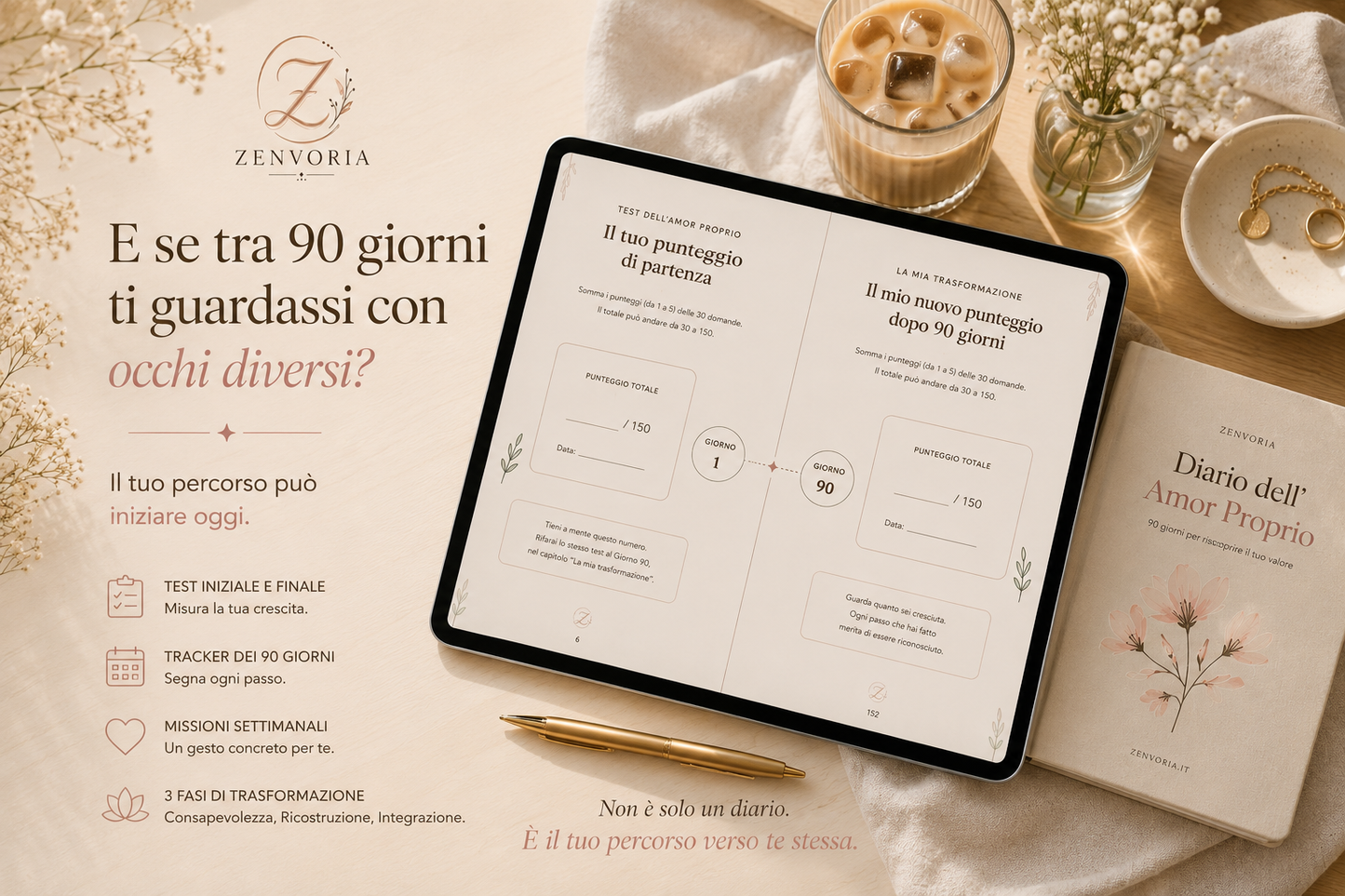 Diario dell'Amor Proprio – Percorso Guidato di 90 Giorni