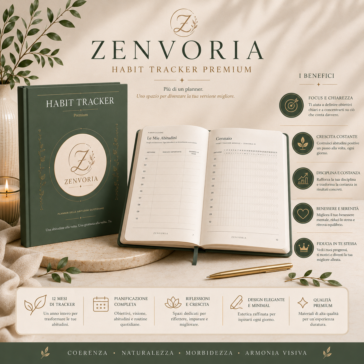Habit Tracker Premium – Planner delle Abitudini Quotidiane