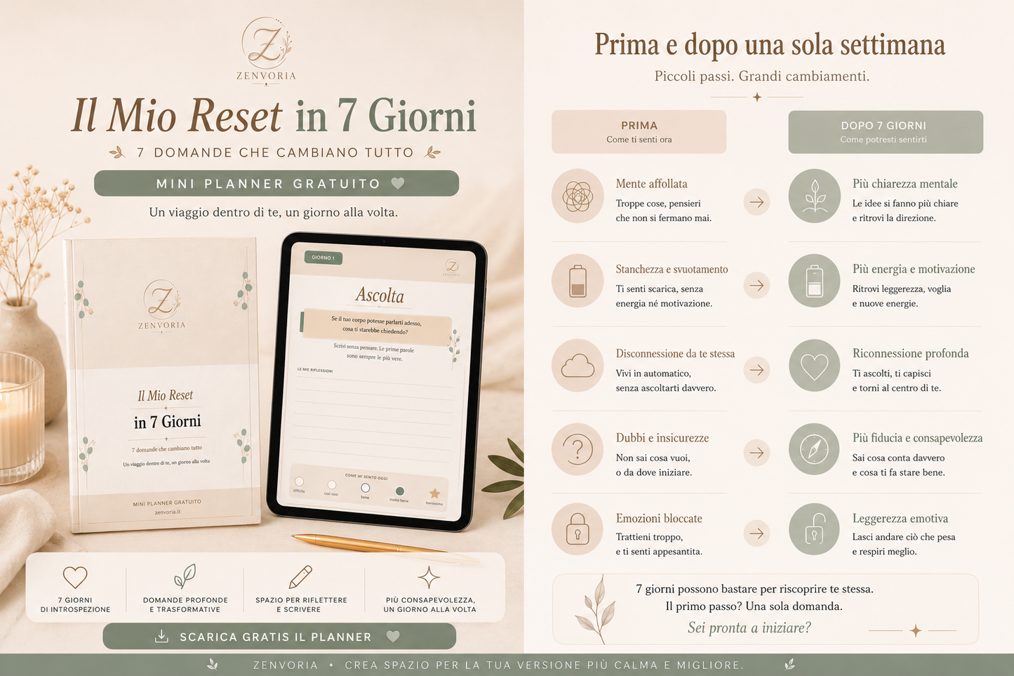 Il Mio Reset in 7 Giorni — Mini Planner Gratuito