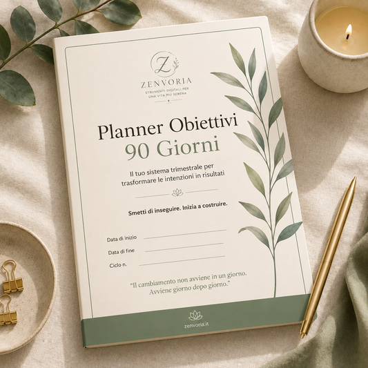 Planner Obiettivi 90 Giorni | PDF Digitale A4 + A5 | Goal Planner, Habit Tracker e Pianificazione Trimestrale