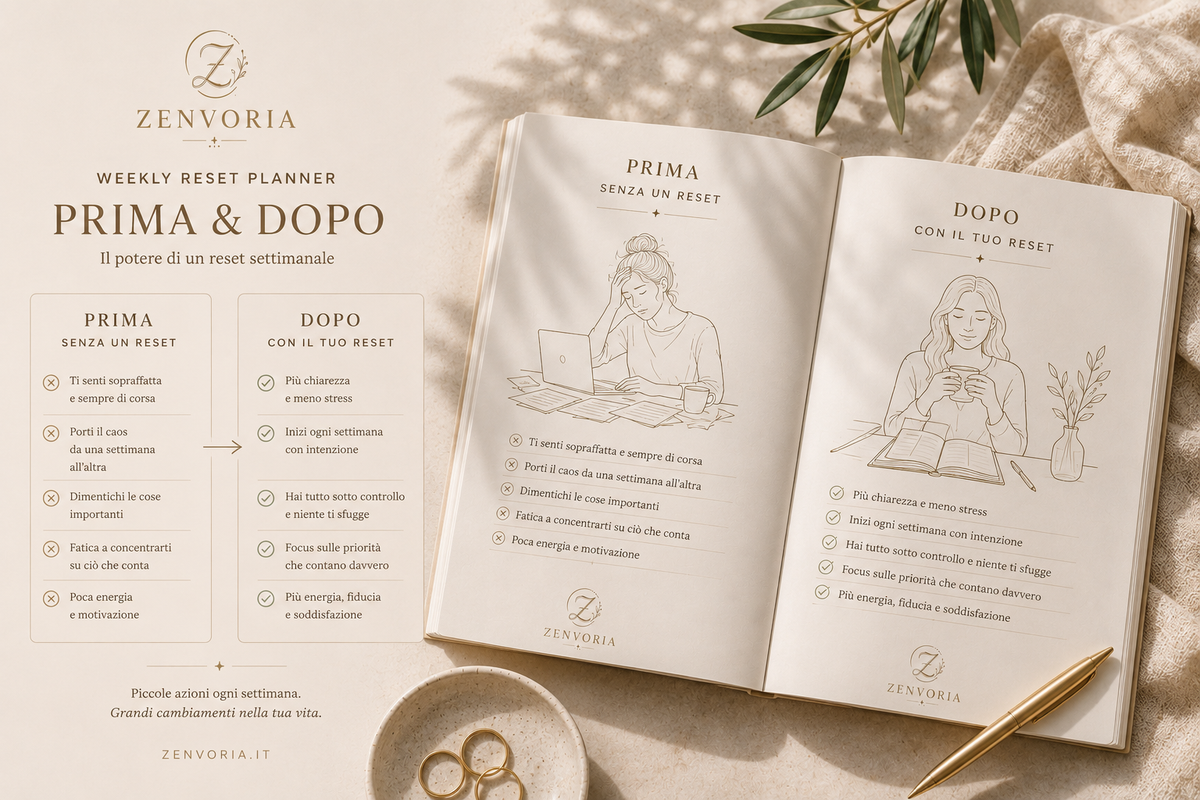 Weekly Reset Planner | Il tuo rituale settimanale di chiarezza, calma e intenzione